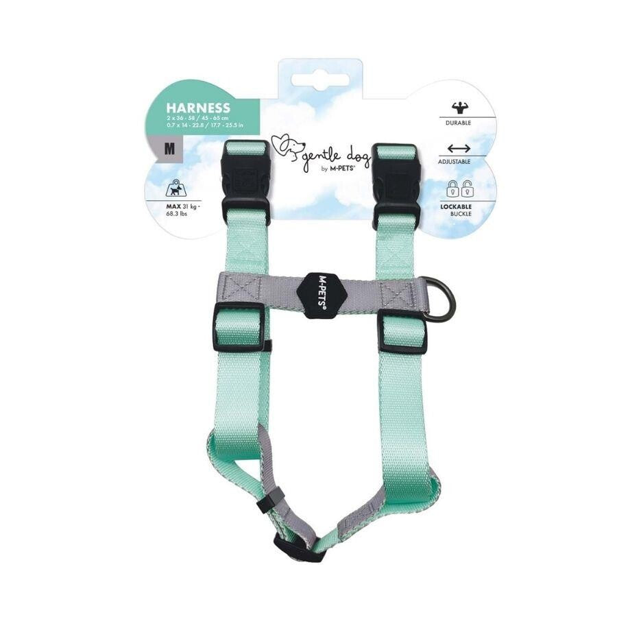 M-Pets Gentle Dog Harness Padded Comfort Green Medium