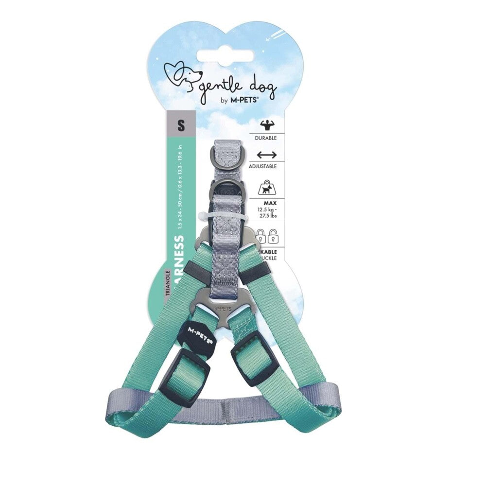 M-Pets Gentle Triangle Dog Harness Padded Comfort Green XS