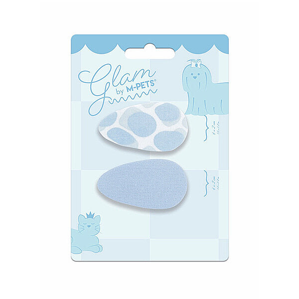 M-Pets Glam Patterned Blue Pet Hair Clip for Dogs & Cats 4.5x2.5cm