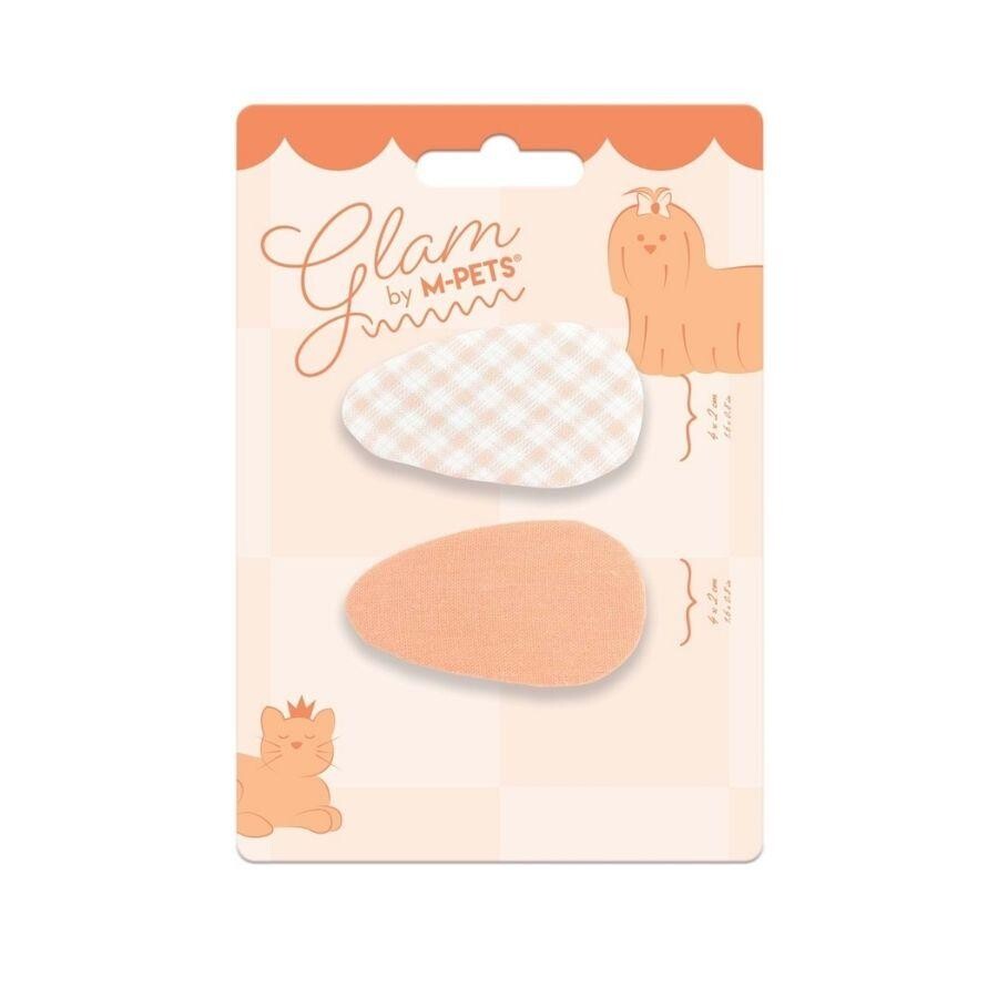 M-Pets Glam Patterned Hair Clip Set for Cats & Dogs 2pc