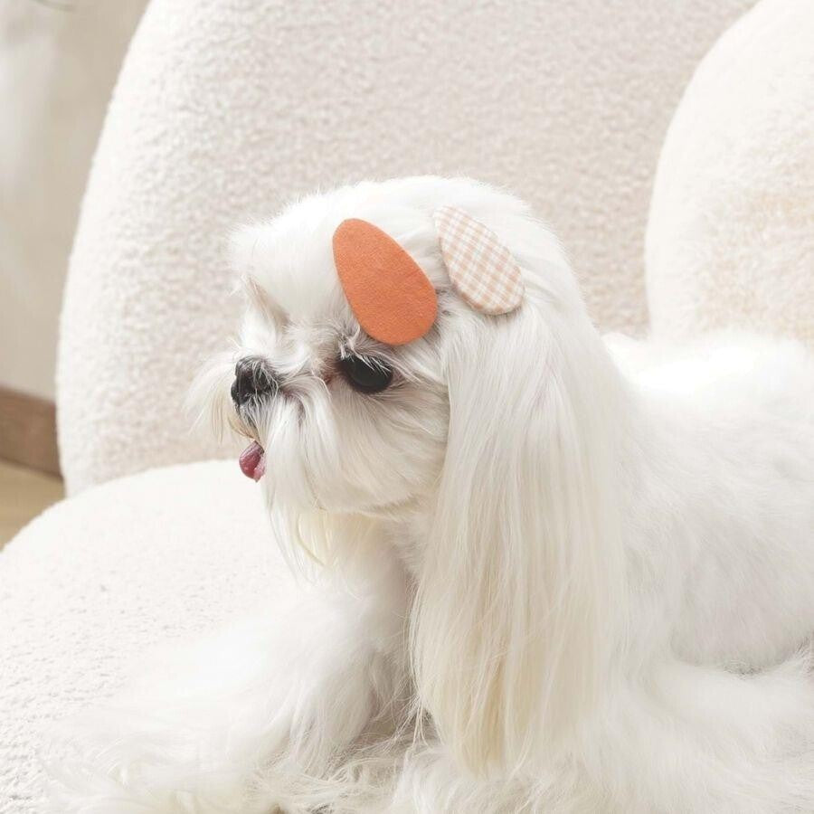 M-Pets Glam Patterned Hair Clip Set for Cats & Dogs 2pc
