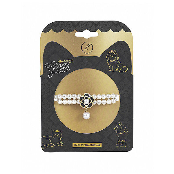M-Pets Glam Prestige Black Camellia Pet Accessory Large