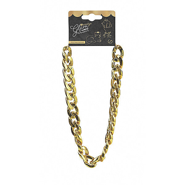 M-Pets Glam Prestige Gold Chain Pet Accessory for Cats & Dogs L