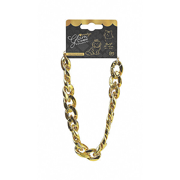 M-Pets Glam Prestige Gold Chain Pet Accessory for Cats & Dogs (M)