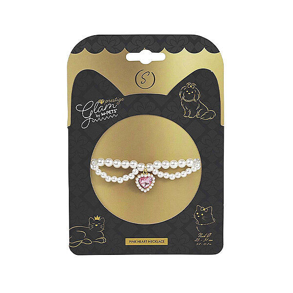 M-Pets Glam Prestige Pink Heart Pet Accessory Size S