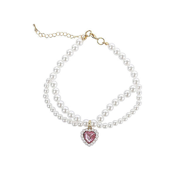 M-Pets Glam Prestige Pink Heart Pet Accessory Size S
