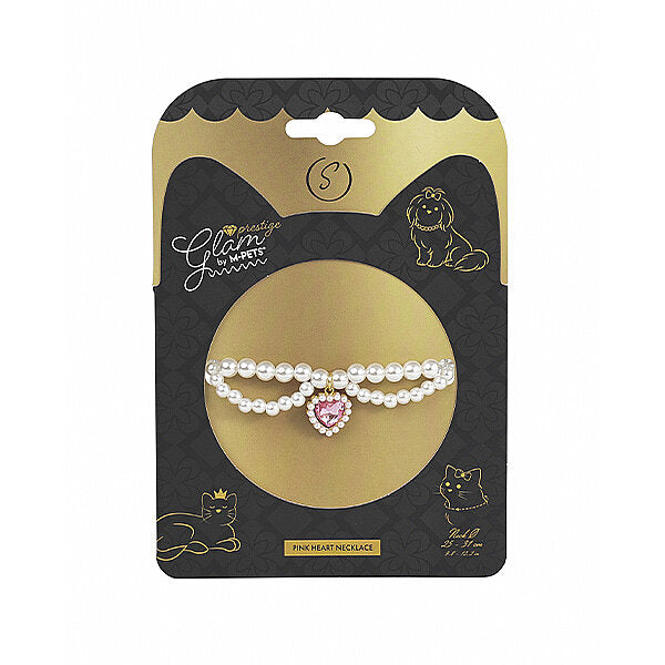 M-Pets Glam Prestige White Jewel Pet Neck Accessory Large