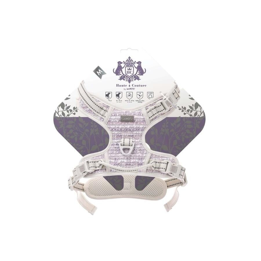 M-Pets Haute Couture Purple Dog Harness Reflective Safety Medium