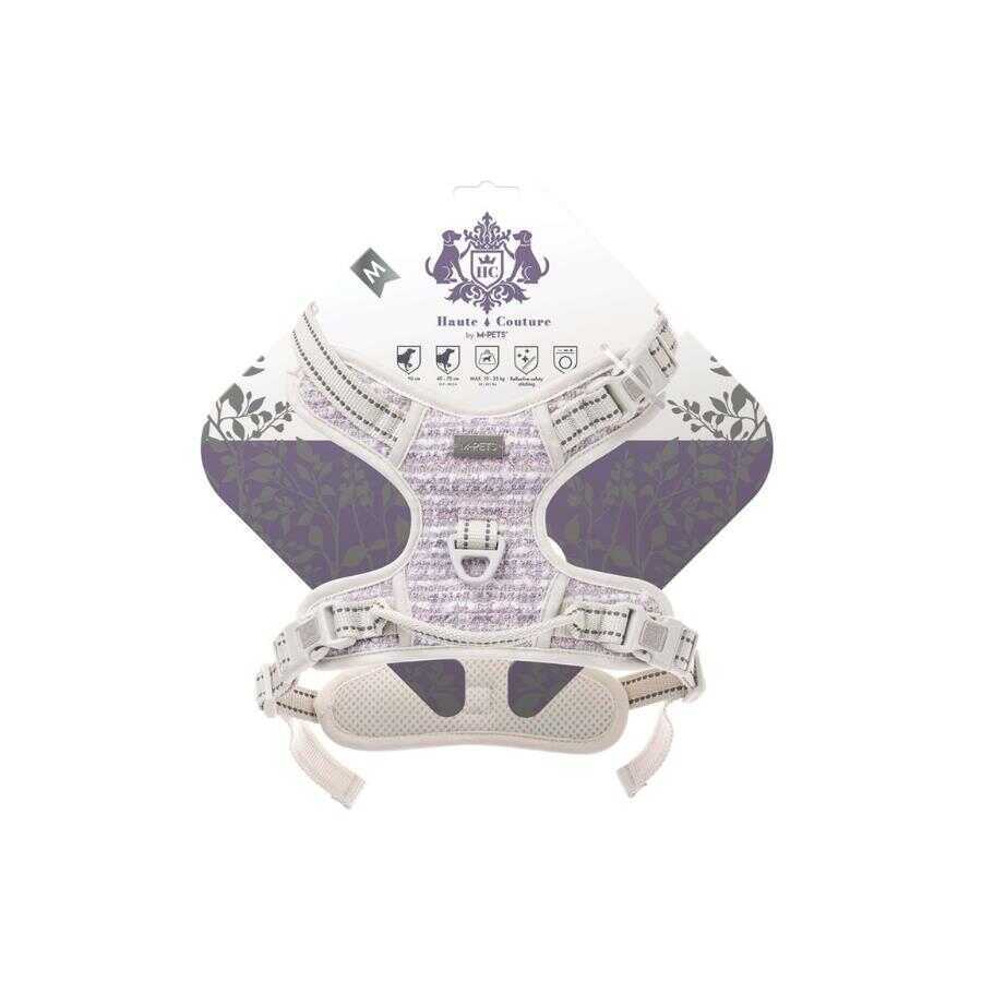 M-Pets Haute Couture Purple Dog Harness Reflective Safety Medium