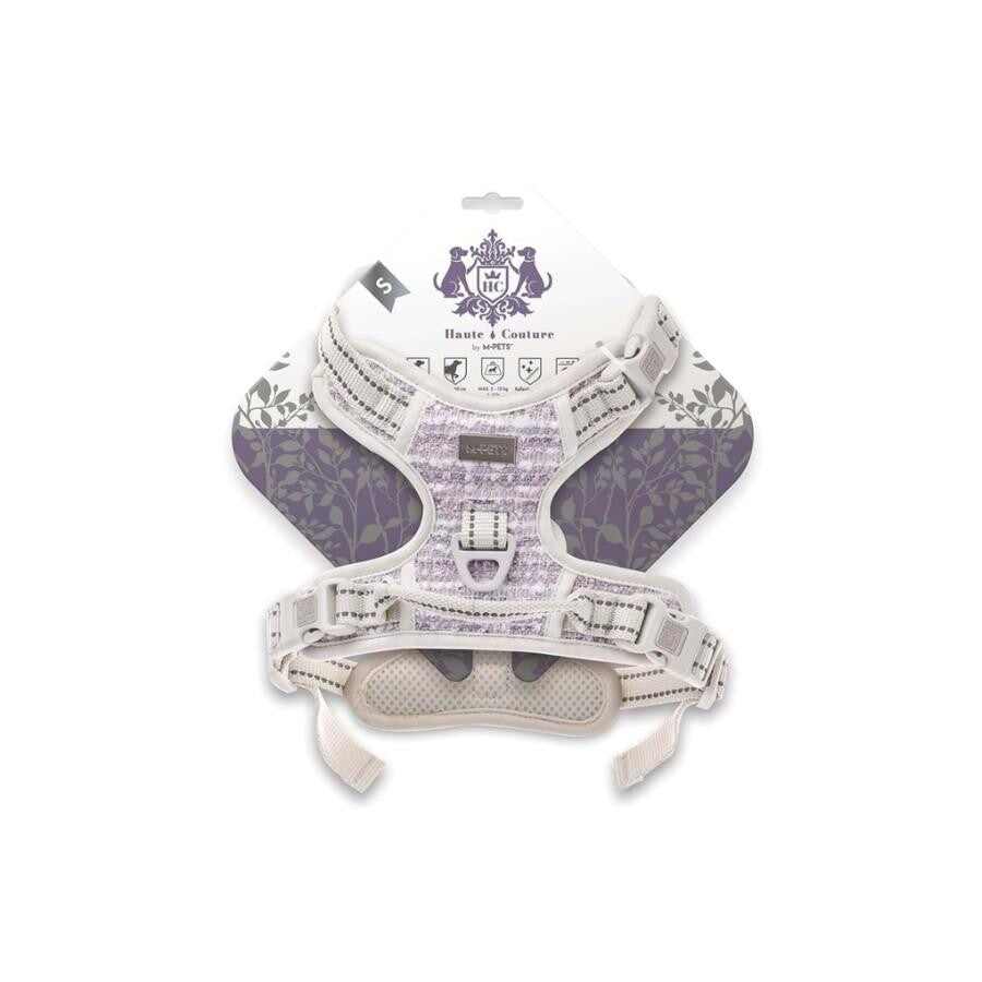 M-Pets Haute Couture Purple Dog Harness Reflective Stitching Small