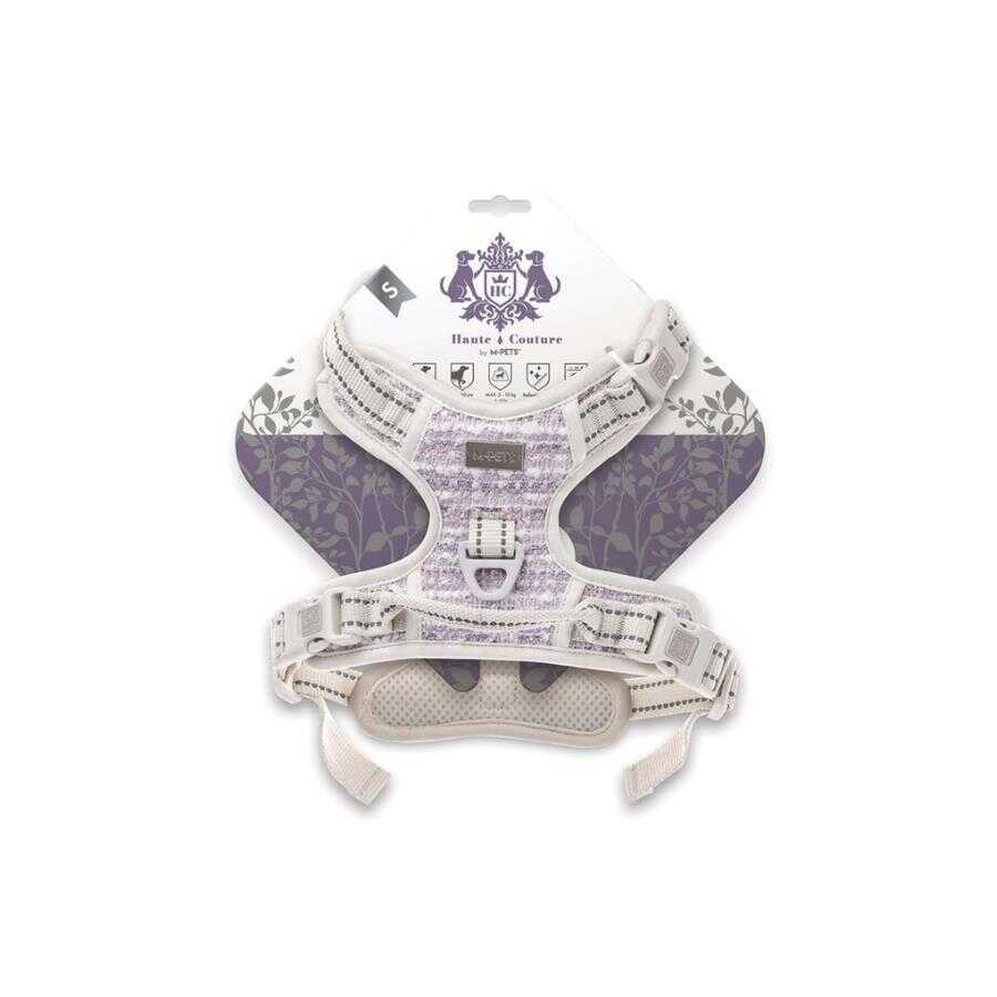 M-Pets Haute Couture Purple Dog Harness Reflective Stitching Small