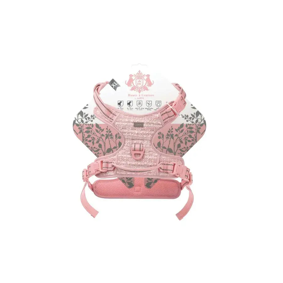 M-Pets Haute Couture Pink Dog Harness Reflective Design XL