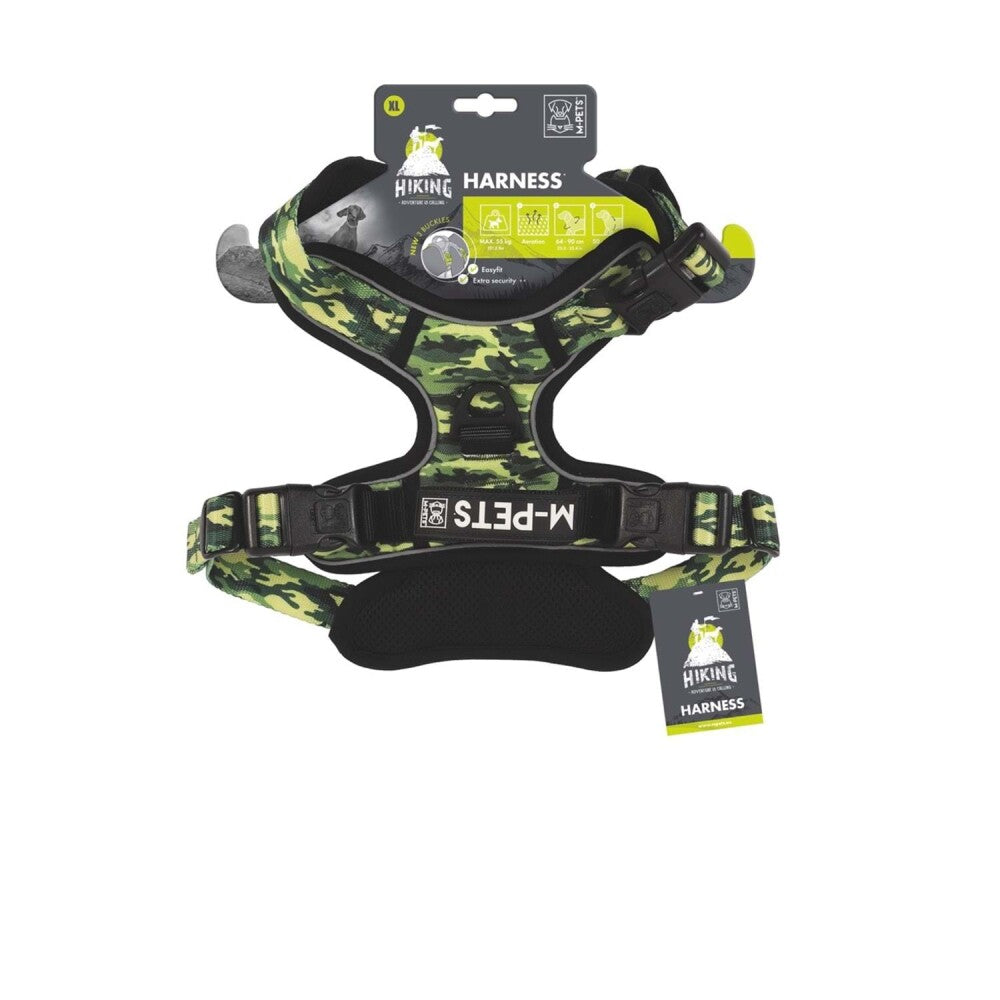 M-Pets Hiking Camo Reflective Soft Dog Harness XL