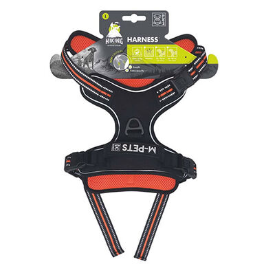 M-Pets Hiking Reflective Dog Harness Orange Large 45-95 cm