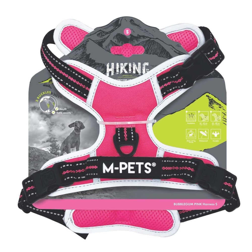 M-Pets Hiking Reflective Soft Dog Harness Pink XL