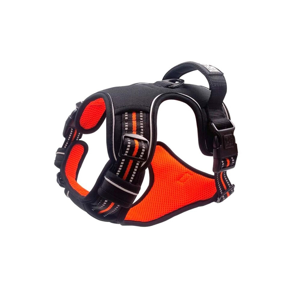 M-Pets Hiking Reflective Soft Dog Harness Orange Size S