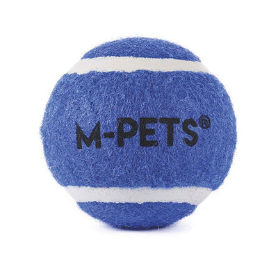 M-Pets Hop Tennis Ball Blue Durable Dog Toy 3-Pack 6.4 cm
