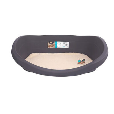M-Pets Java Plastic Dog Bed with Cushion Large 80x57x25 cm