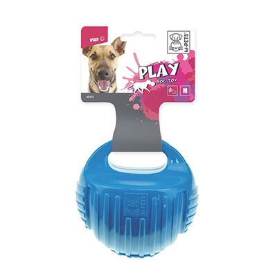 M-Pets Rubber Ball Dog Toy Durable Fetch Toy Blue 7.7cm