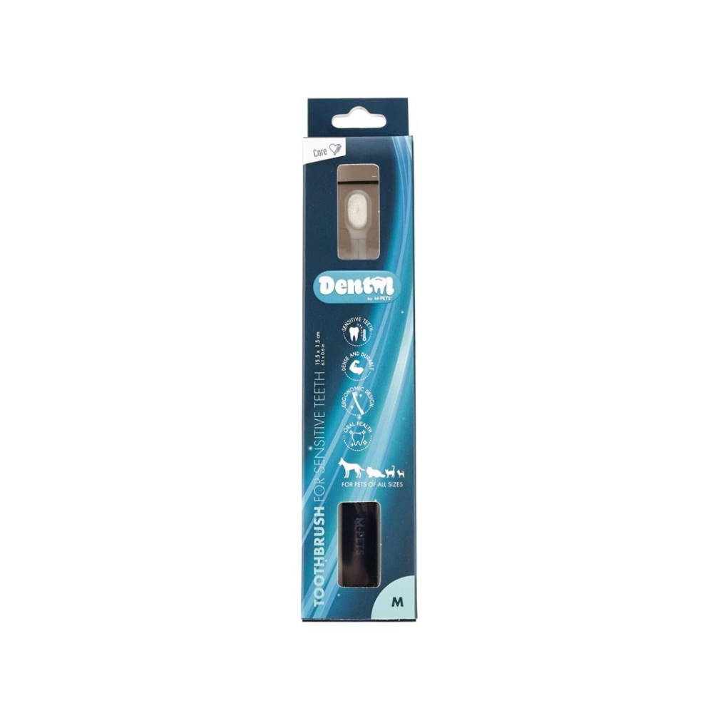 M-Pets Sensitive Dental Toothbrush for Cats & Dogs Medium