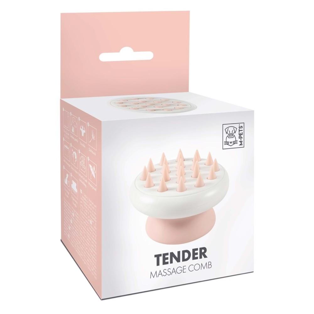 M-Pets Pink Pet Massage Brush for Cats and Dogs 8x5.4 cm
