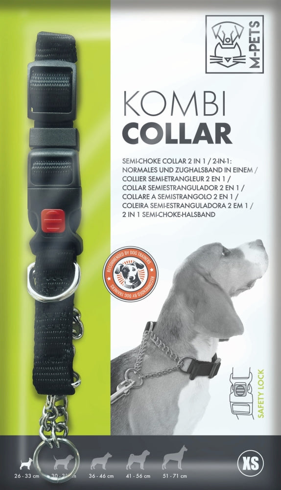 M-Pets Kombi 2-in-1 Training Dog Collar for Control XS