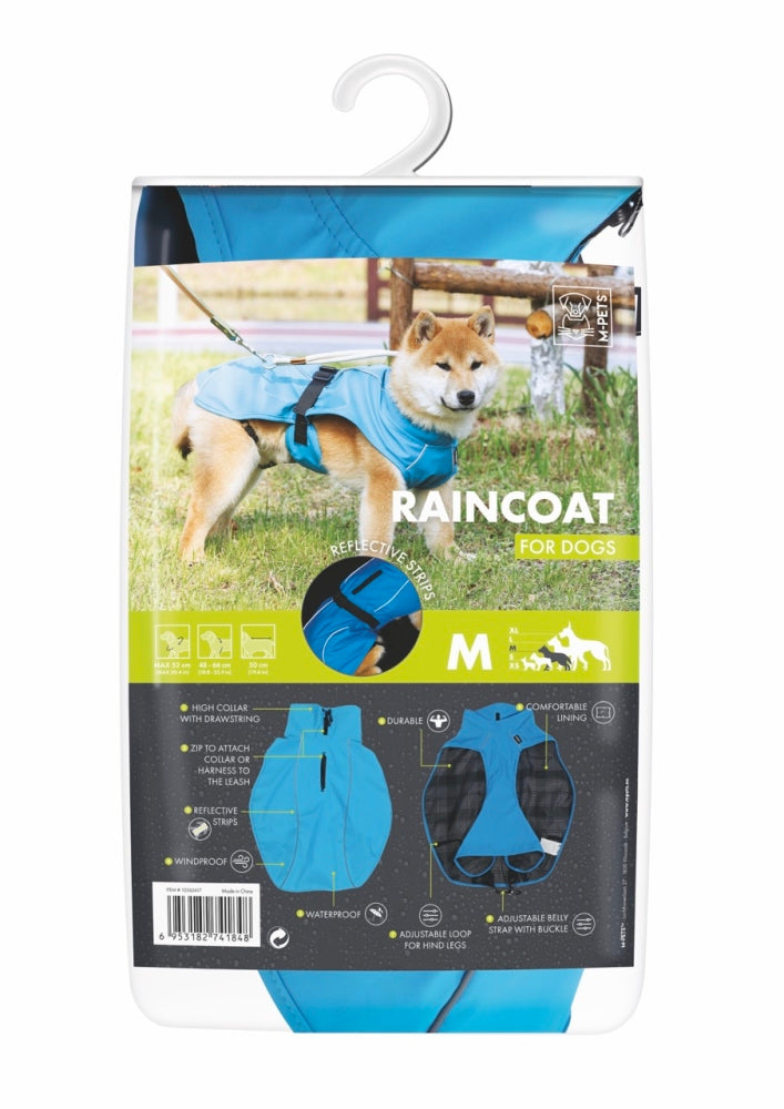 M-Pets Dog Raincoat Adjustable Windproof Outerwear Medium