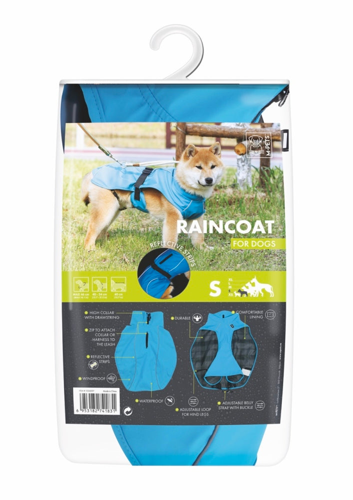 M-Pets Dog Raincoat Adjustable Waterproof Jacket Small