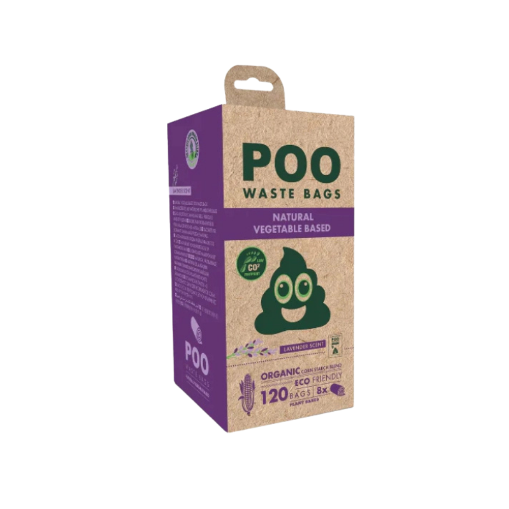 M-Pets Lavender Scented Dog Waste Bags 8 Rolls 120 Count