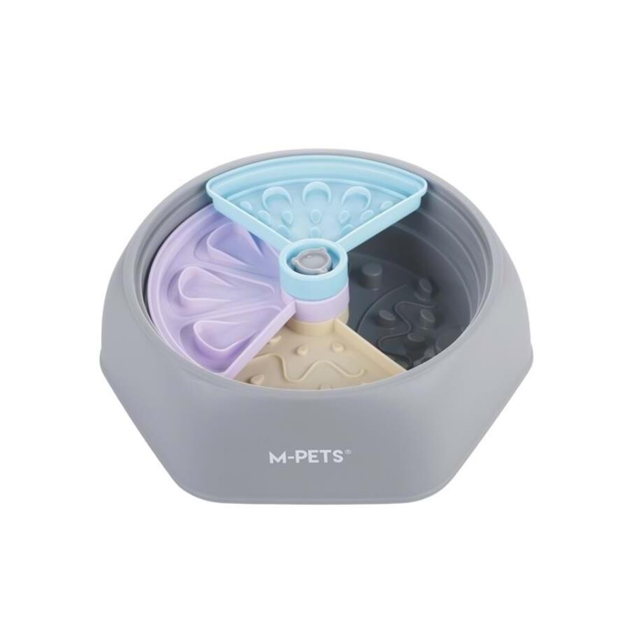 M-Pets Level Up Adjustable Slow Feeder Bowl for Dogs Medium