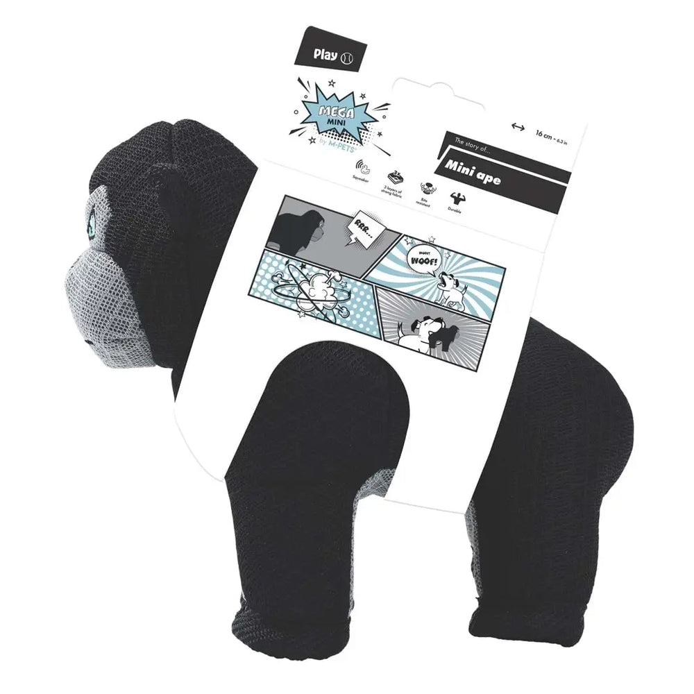 M-Pets Mega Mini Ape Durable Squeaky Dog Toy 17cm