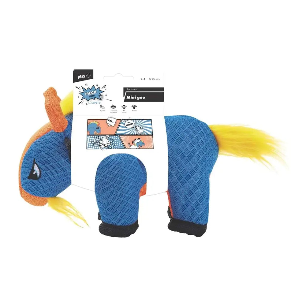 M-Pets Mega Mini Gnu Dog Toy with Squeaker 17 cm