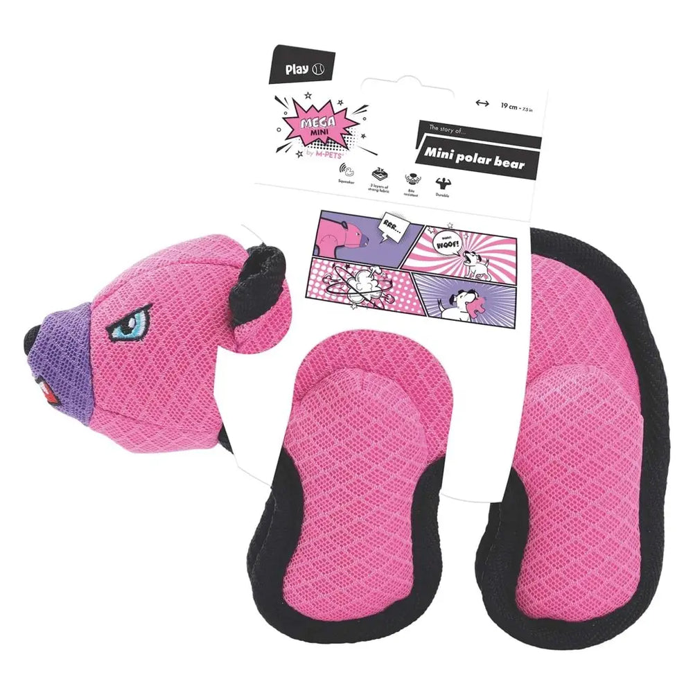 M-Pets Mega Mini Polar Bear Squeaky Dog Toy 19x9x14 cm