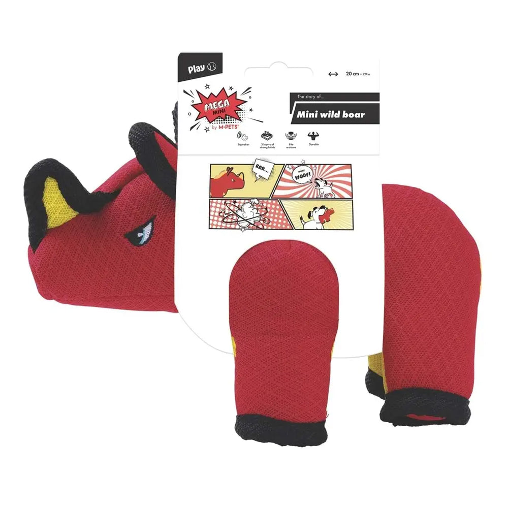 M-Pets Mega Mini Wild Boar Squeaky Dog Toy 20 cm