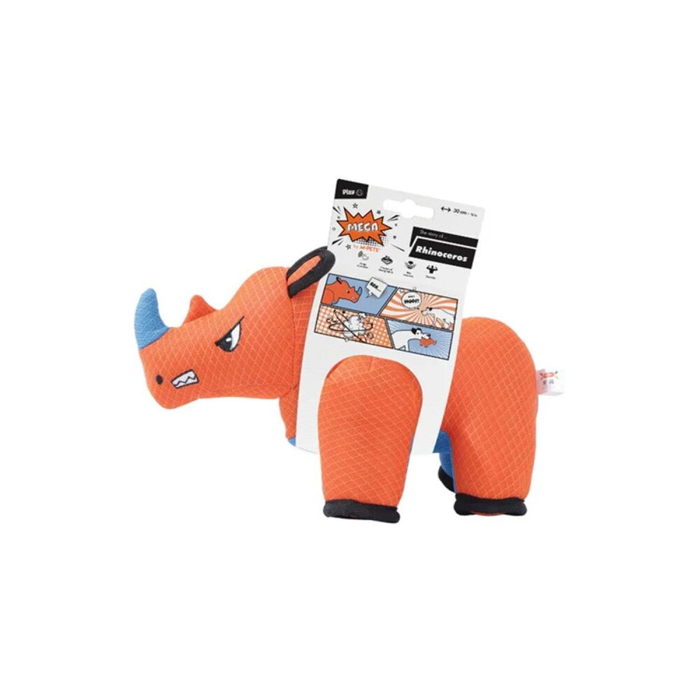 M-Pets Mega Rhino Durable Squeaky Dog Toy 30 cm