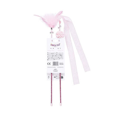 M-Pets Mooncat Pink Teaser Wand Cat Toy Set 2-Pack 40cm