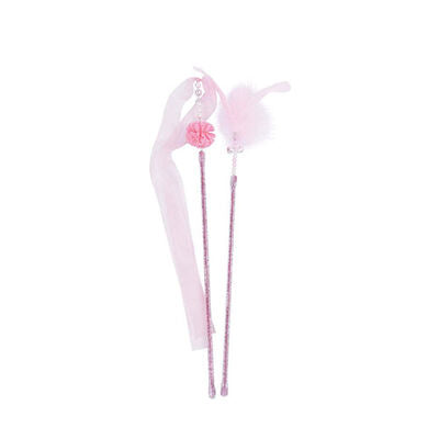M-Pets Mooncat Pink Teaser Wand Cat Toy Set 2-Pack 40cm
