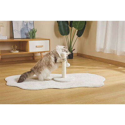 M-Pets My First Cat Scratching Post with Pom-Pom White 30cm