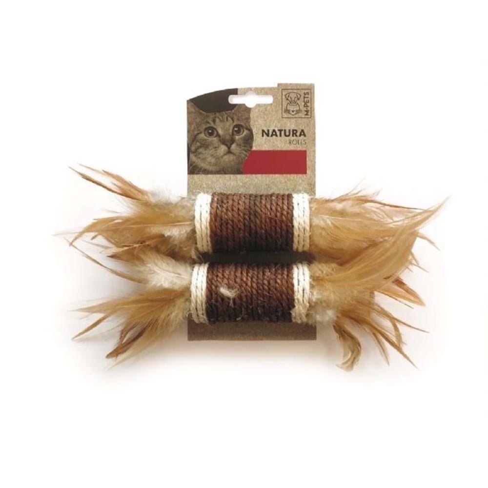 M-Pets Natura Wicker Roll Cat Toy 2-Pack 24x4.5 cm
