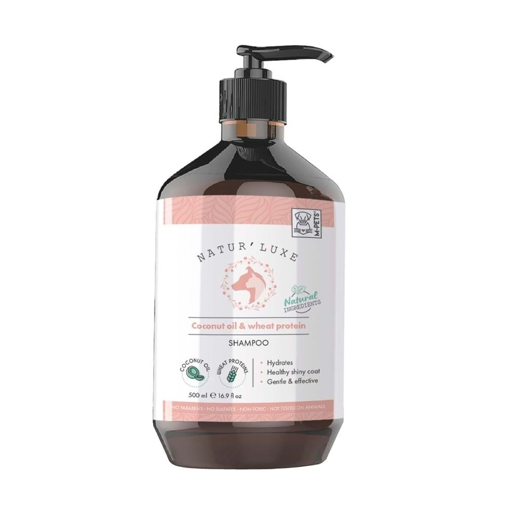 M-Pets Naturluxe Coconut Oil & Wheat Protein Dog Shampoo 500 ml