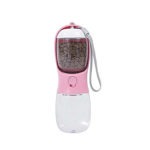 M-Pets On The Road 2-in-1 Dog Travel Bowl Pink 300 ml