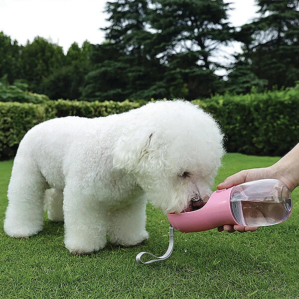 M-Pets On The Road 3-in-1 Dog Travel Container Pink 600ml