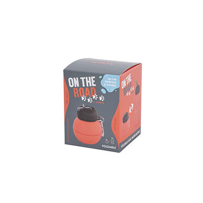 M-Pets On The Road Collapsible Travel Dog Bowl Orange 550 ml