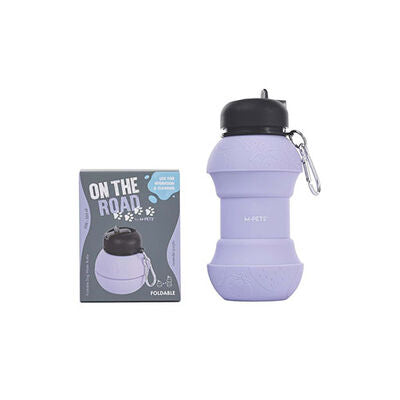 M-Pets On The Road Lavender Foldable Dog Travel Bottle 550ml