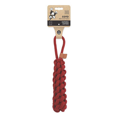 M-Pets COTO Red Loop Bar Cotton Rope Dog Toy 34 cm