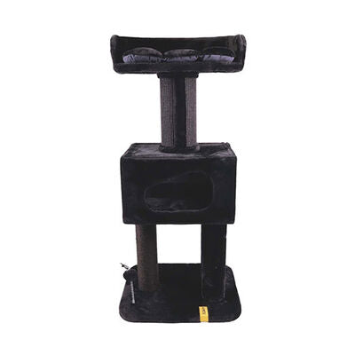 M-Pets Panther Premium Hotel Multi-Level Cat Tree Black 130cm