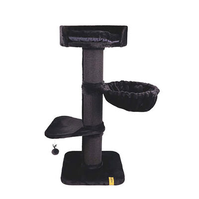 M-Pets Panther Premium Nido Multi-Level Cat Tree Black 130cm