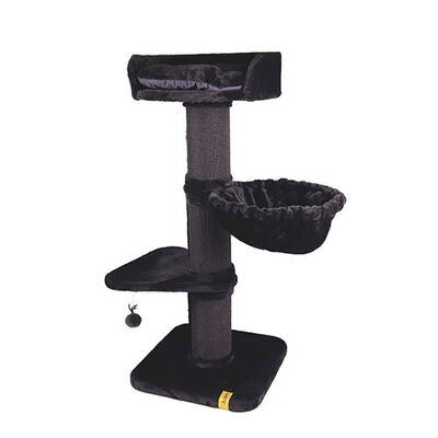 M-Pets Panther Premium Nido Multi-Level Cat Tree Black 130cm