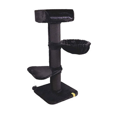 M-Pets Panther Premium Nido Multi-Level Cat Tree Black 130cm