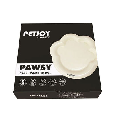 M-Pets Pawsy Ceramic Cat & Dog Bowl White 175 ml
